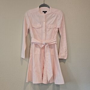 J. Crew Light Pink Striped Dress